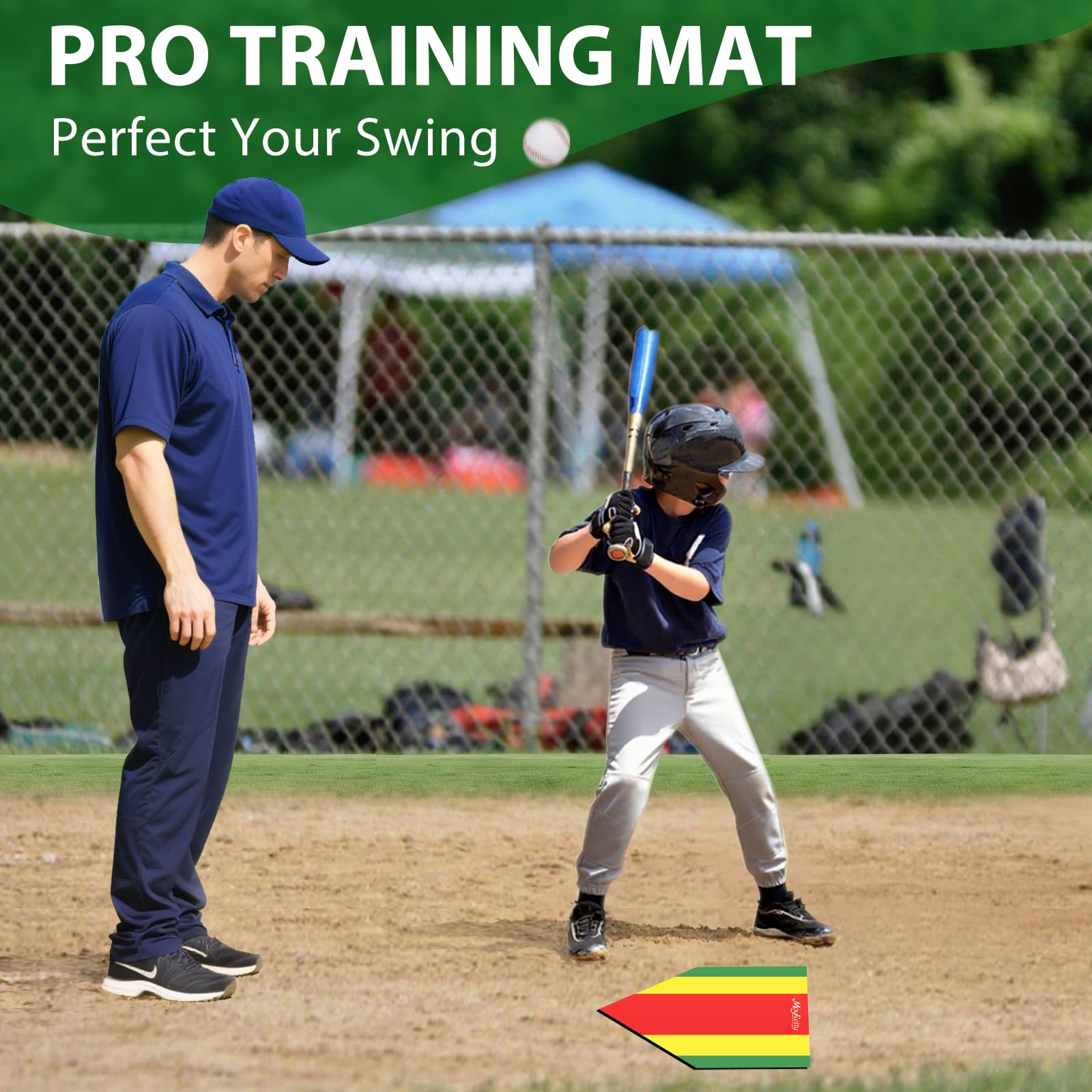 Pro Home Plate Mat With Inlaid Home Plate - View #8