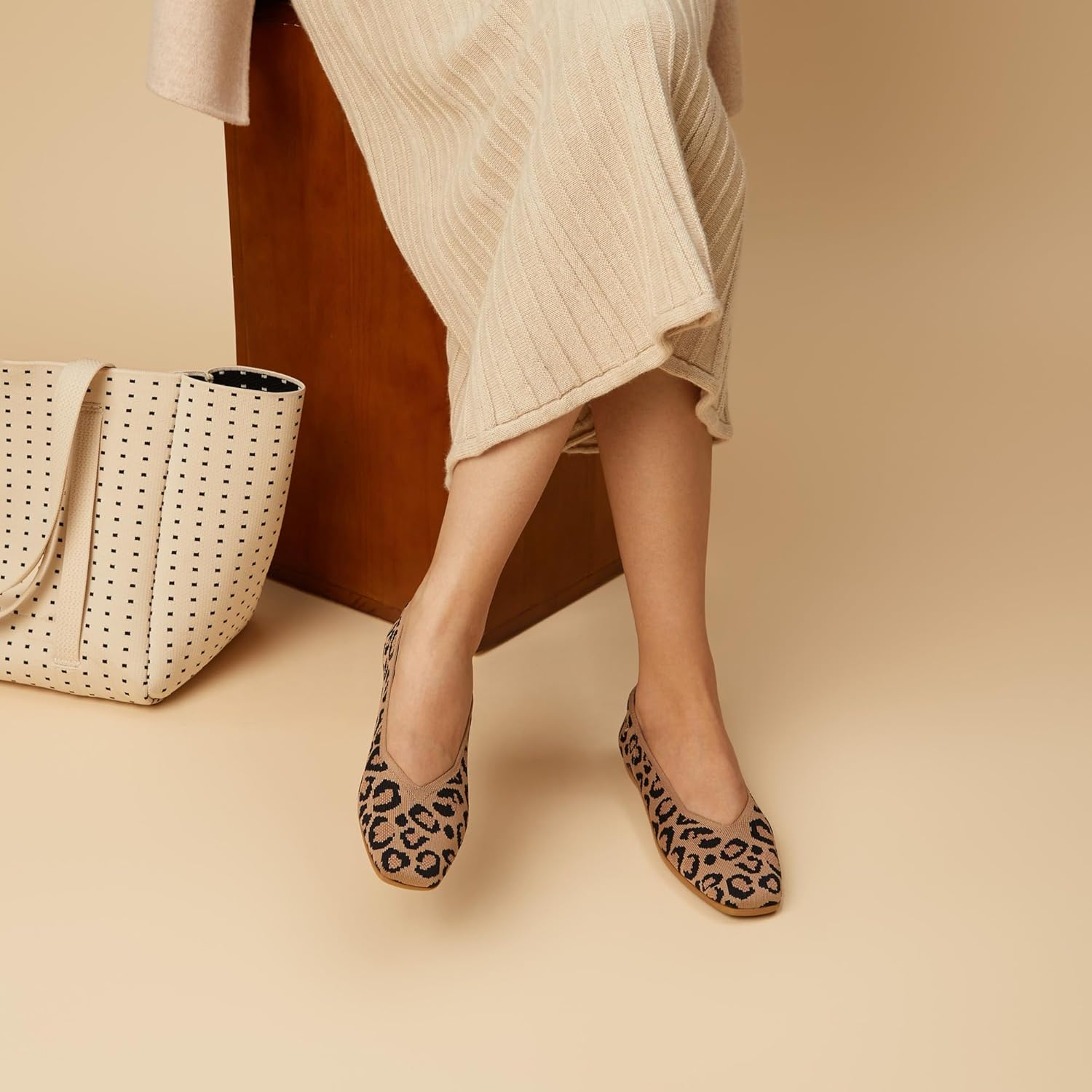 VIVAIA Margot Walker Women's Flats Lightweight Square Toe V Cut Ballet Flats Comfortable Casual Water Repellent Walking Flat Shoes - Image 2