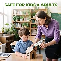 Vista 5 de WORKPRO Pistola de pegamento caliente tamaño completo – Juego de pistola de pegamento de doble temperatura de 60/100 W con 10 barras de pegamento