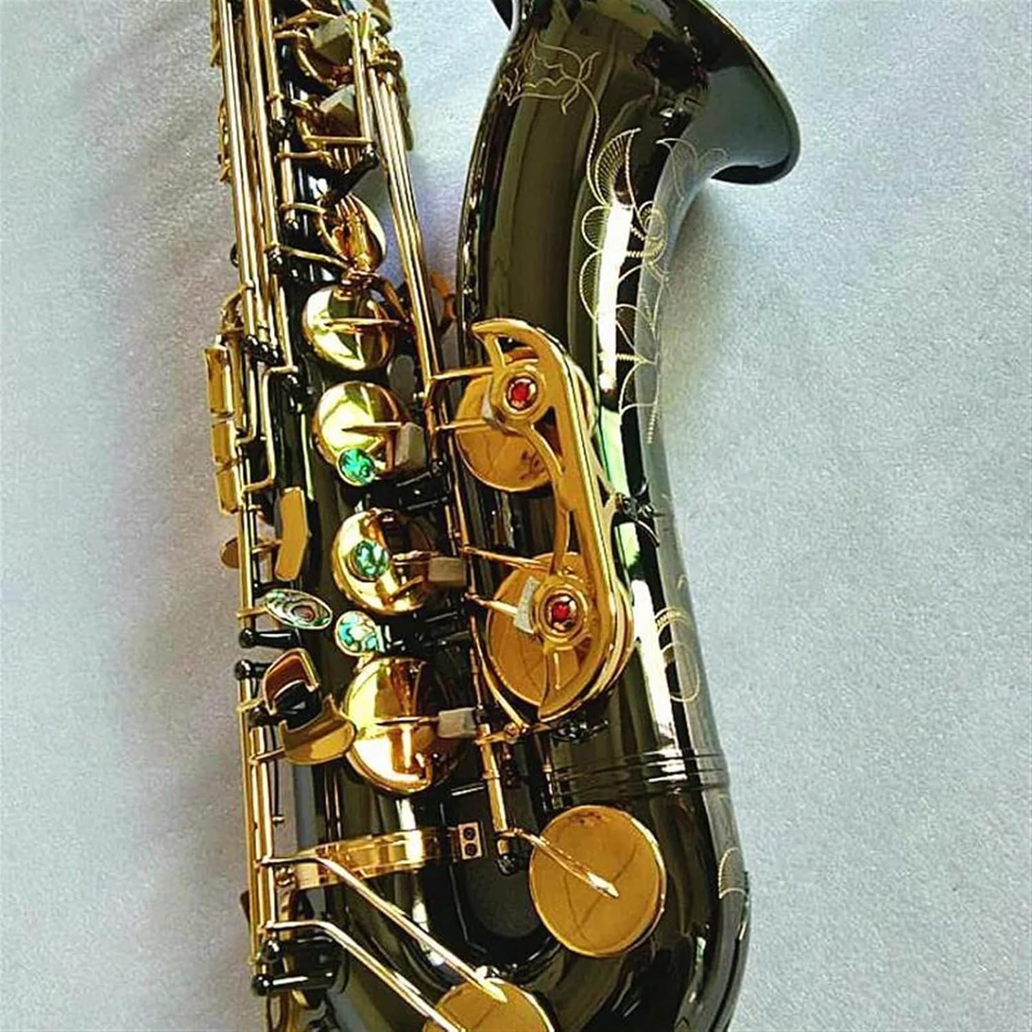 Saxofono Oro Nichel Nero Sax b tenore Piatto Sassofono Che Gioca professionalmente, Borsa b