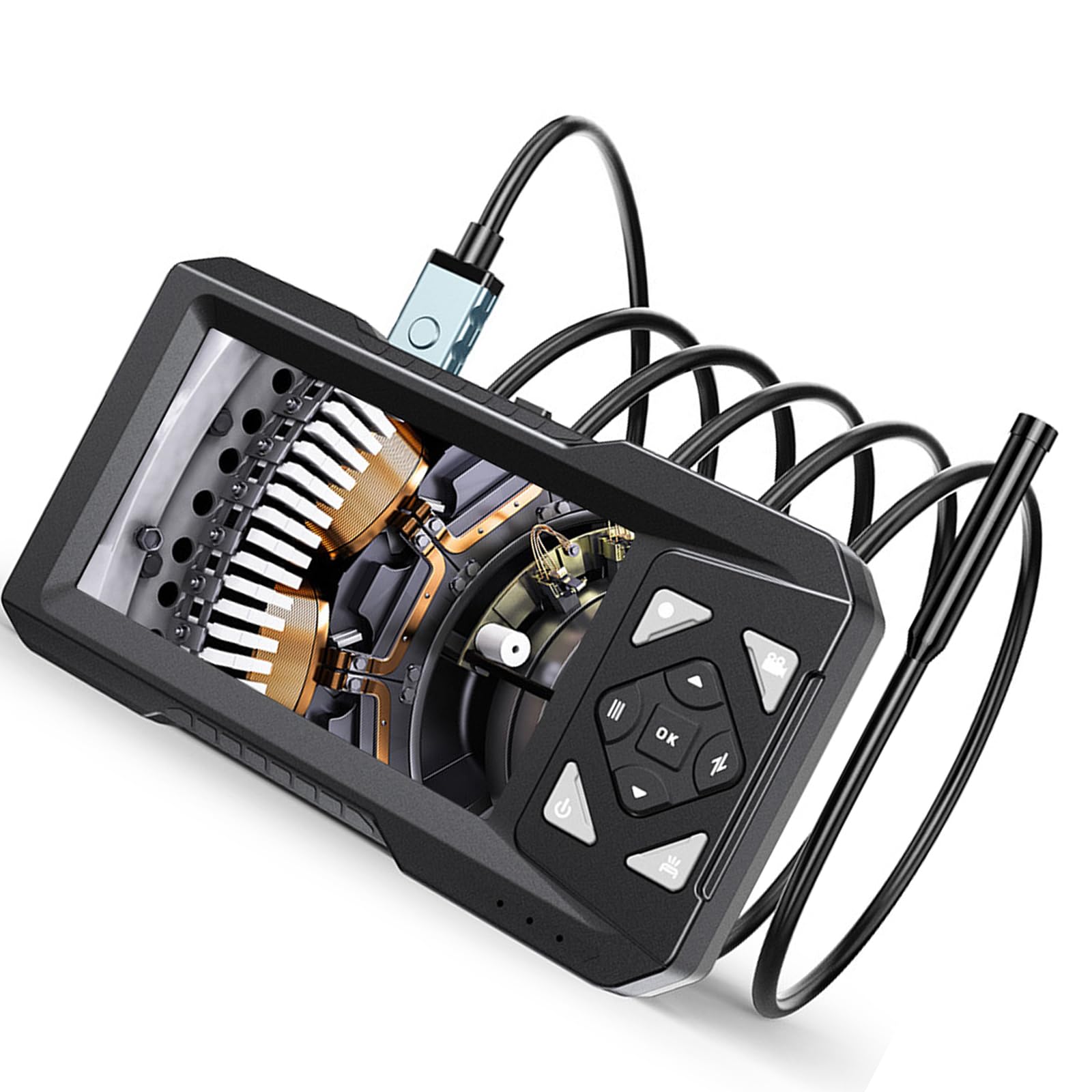 Professional Technician Camera Set 4.3 Inch Twist Display 5M Stiff Investigate For HVAC Channel Inspection