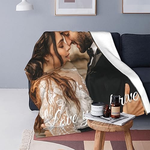Miniatura 3 de Easycosy Cobijas personalizadas con fotos, manta personalizada con imágenes para adultos, regalo de Navidad, San Valentín, para novia, novio