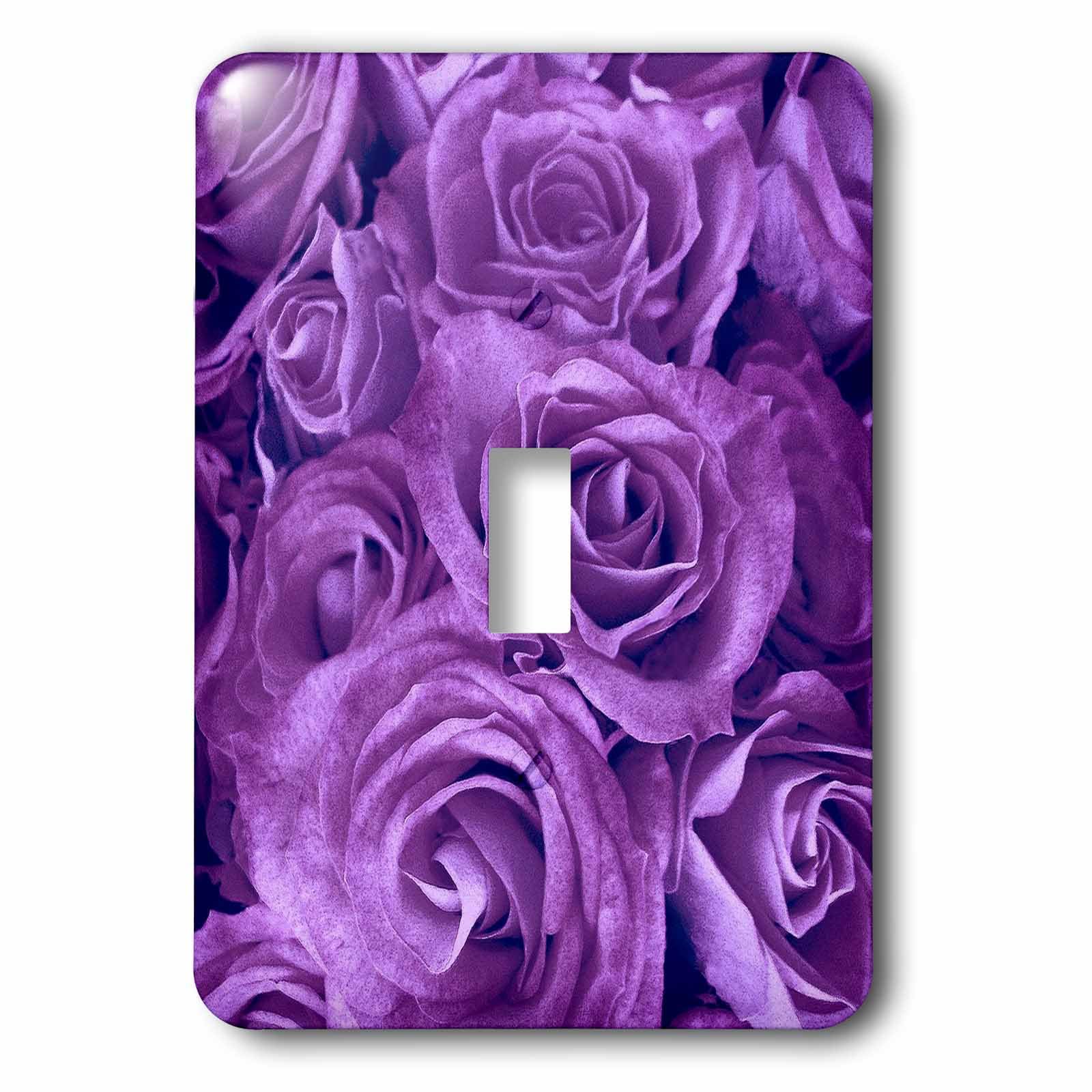 Interrupteur à baïonnette fleurs violettes pour ambiance de chambre