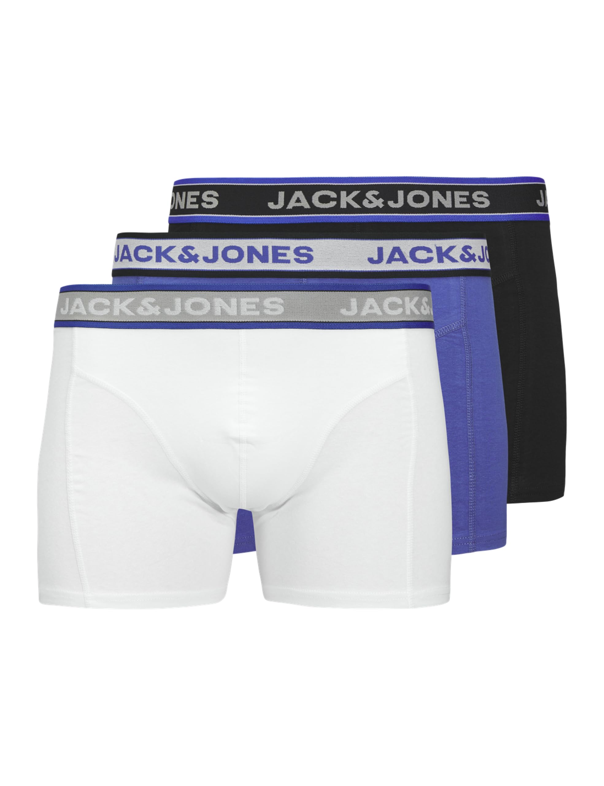 JACK & JONES Men's Jachudson Solid Trunks 3 Pack Sn (Pack of 3), black, XL
