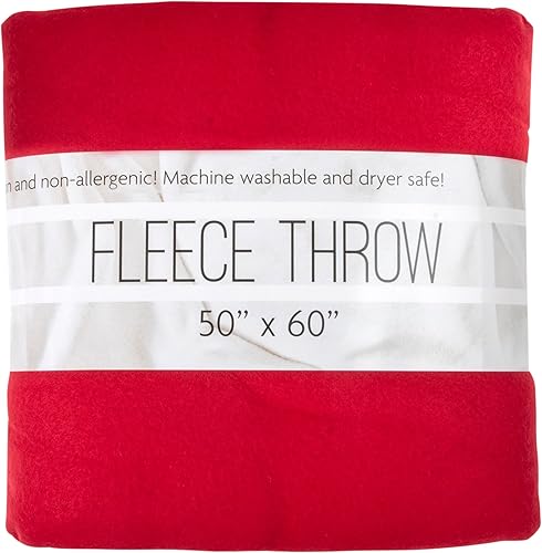 Miniatura 1 de Manta de forro polar de 50x60, para sala de estar, sofá, silla, cama (rojo granero).