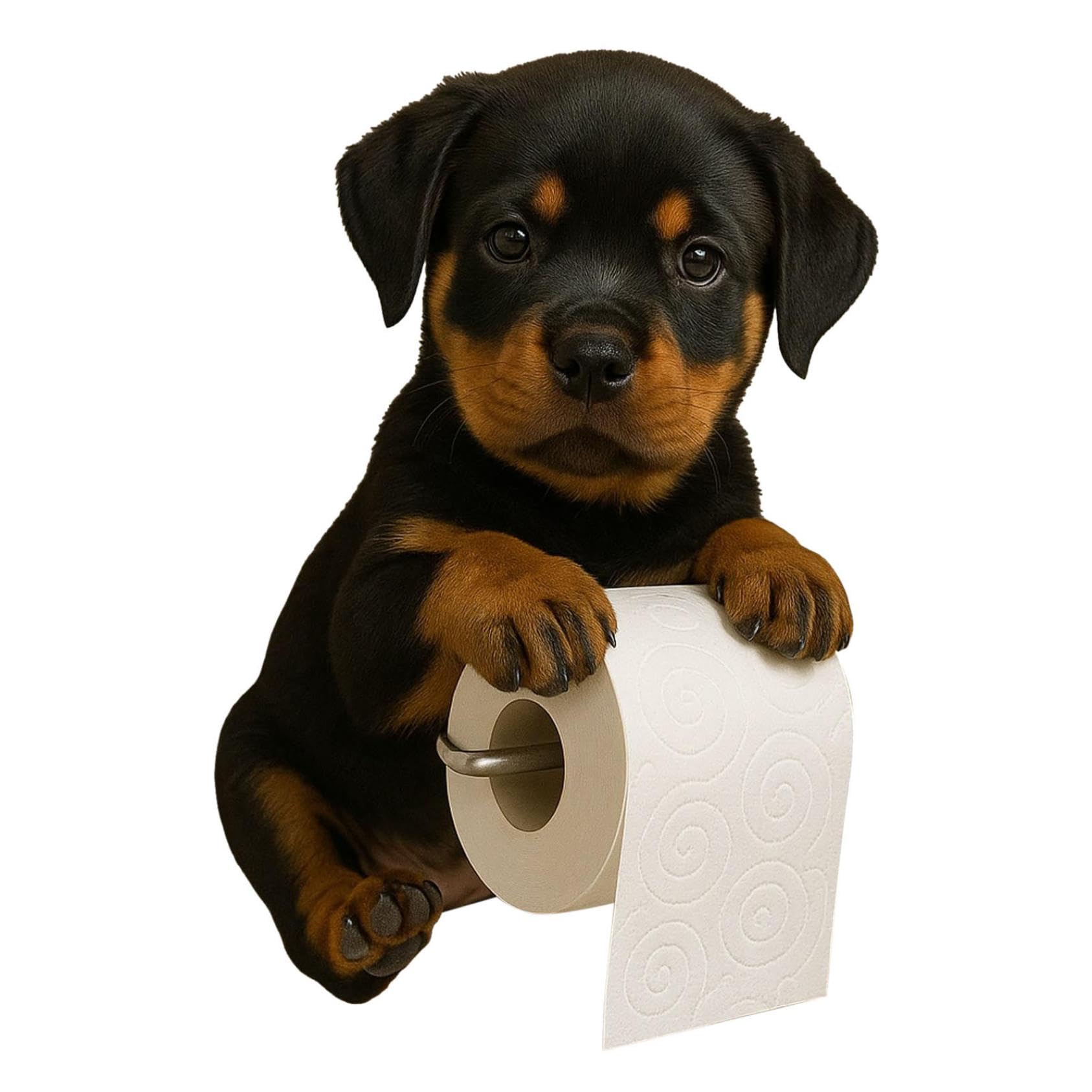 cane con sacchetto di carta sulla testa Foto stock