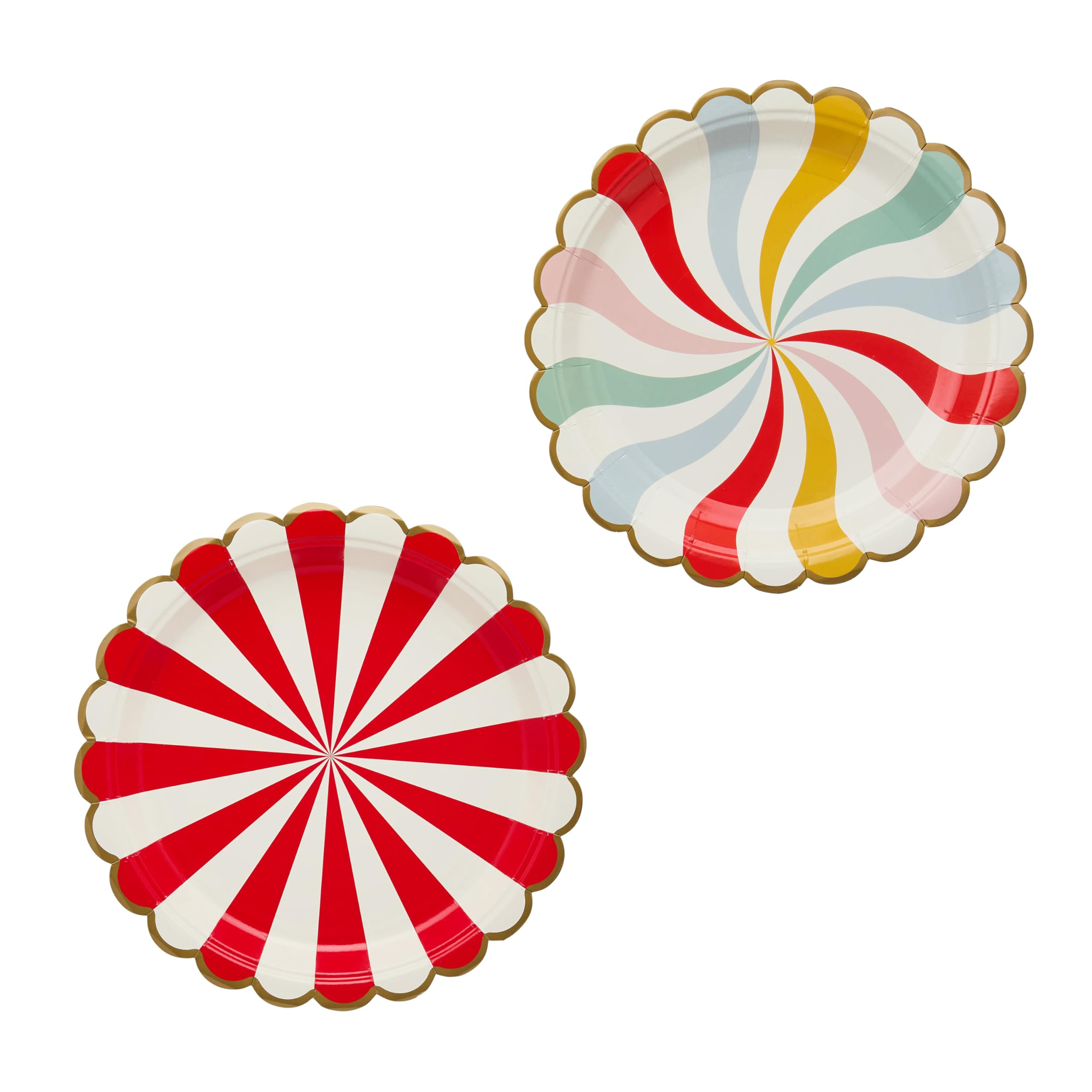 Club Green Rainbow Circus Theme Carnival Party Paper Plates – Pack Of 8 Funfair Theme Tableware For Birthday Celebrations