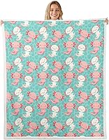 Vista 20 de Erosebridal Manta de franela con estampado de fresa, manta Sherpa decorativa para sofá, sofá o cama, manta Kawaii de frutas, manta de felpa rosa