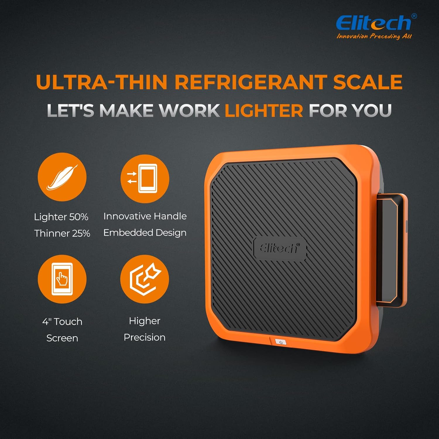 Elitech Smart HVAC/R Trio: Wireless Digital Manifold Gauge EMG-40V, Ultra-Thin Wireless Charging Scale SRL-100 & Heated Diode Leak Detector ILD-100H