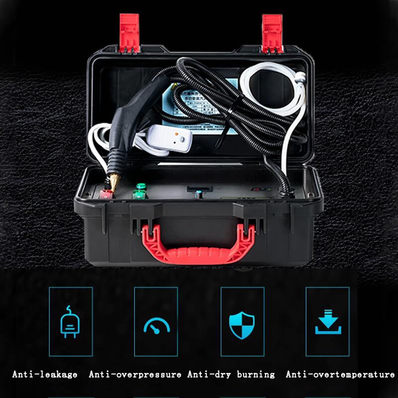 Limpiador a Vapor de Mano Limpiador de Vapor Lavadora de Piso Alta presión Lavadora for el hogar Lavadora Hogar Aparato Campana Aire Acondicionado Alfombra para Limpieza, Coche, baño, Ducha