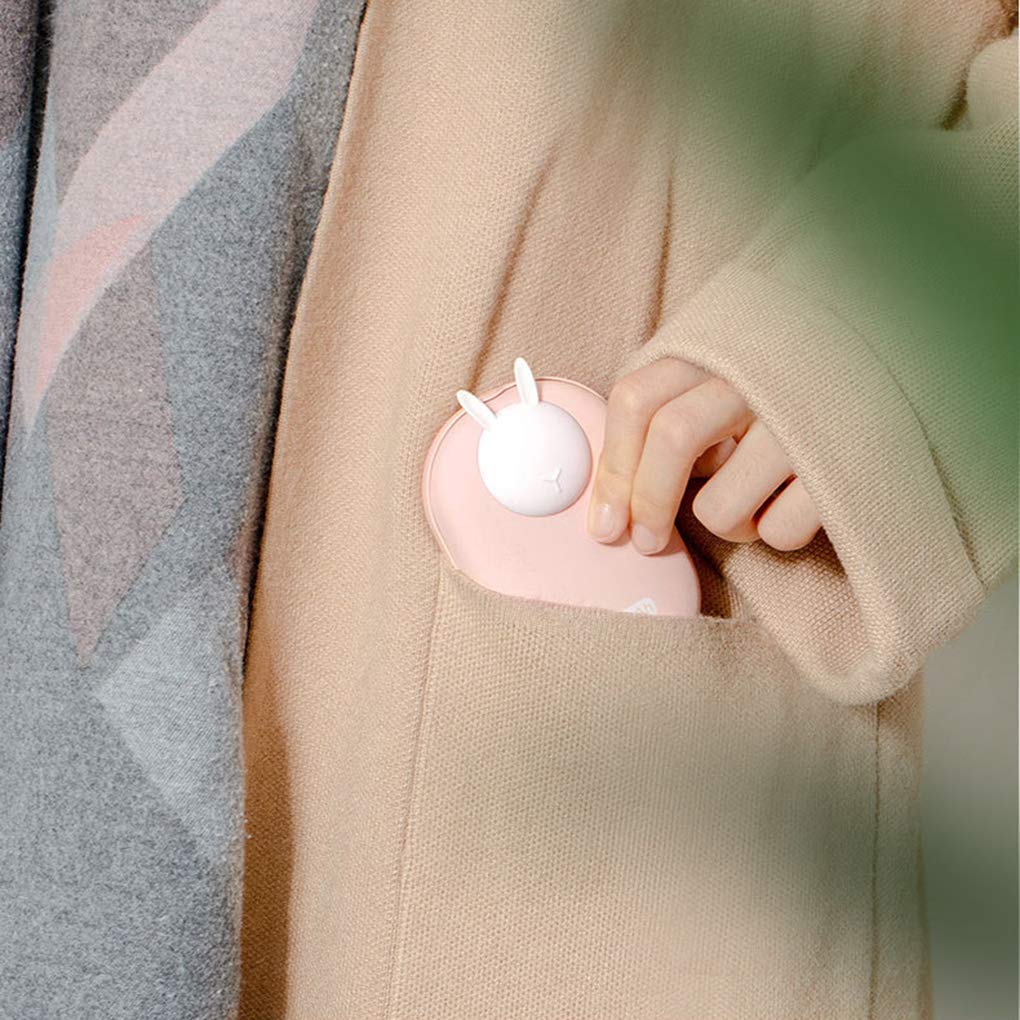 Scaldamani Ricaricabile USB, scaldamani Elettrico a Doppia Faccia, Power Bank Portatile, Regalo Invernale per Sport Indoor e Outdoor Power Bank, Rosa