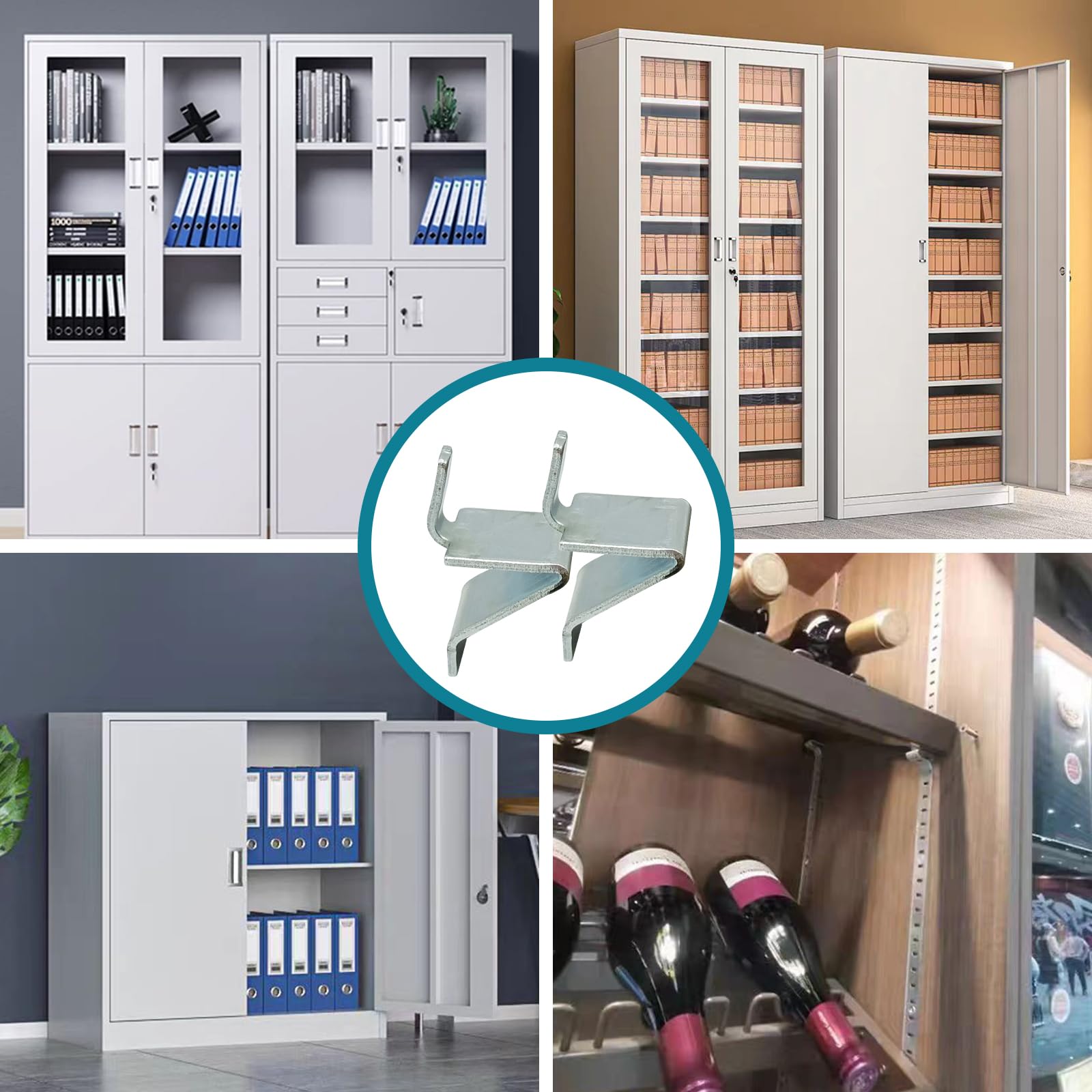 Metal Shelf Clips - Secure Adjustable Shelves -7