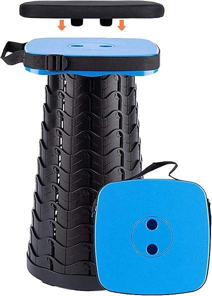 Amazon Co Jp 折りたたみ椅子 伸縮式アウトドアチェア ドアチェア旅行キャンプ椅子 キャンプスツール 軽量 コンパクト 持ち運び便利 耐荷重180kg 一秒開閉できる 6 5 45cm高さ調整可能 滑り止め折り畳み椅子 意匠登録 釣り ハイキング 登山 室内踏み台 クッション