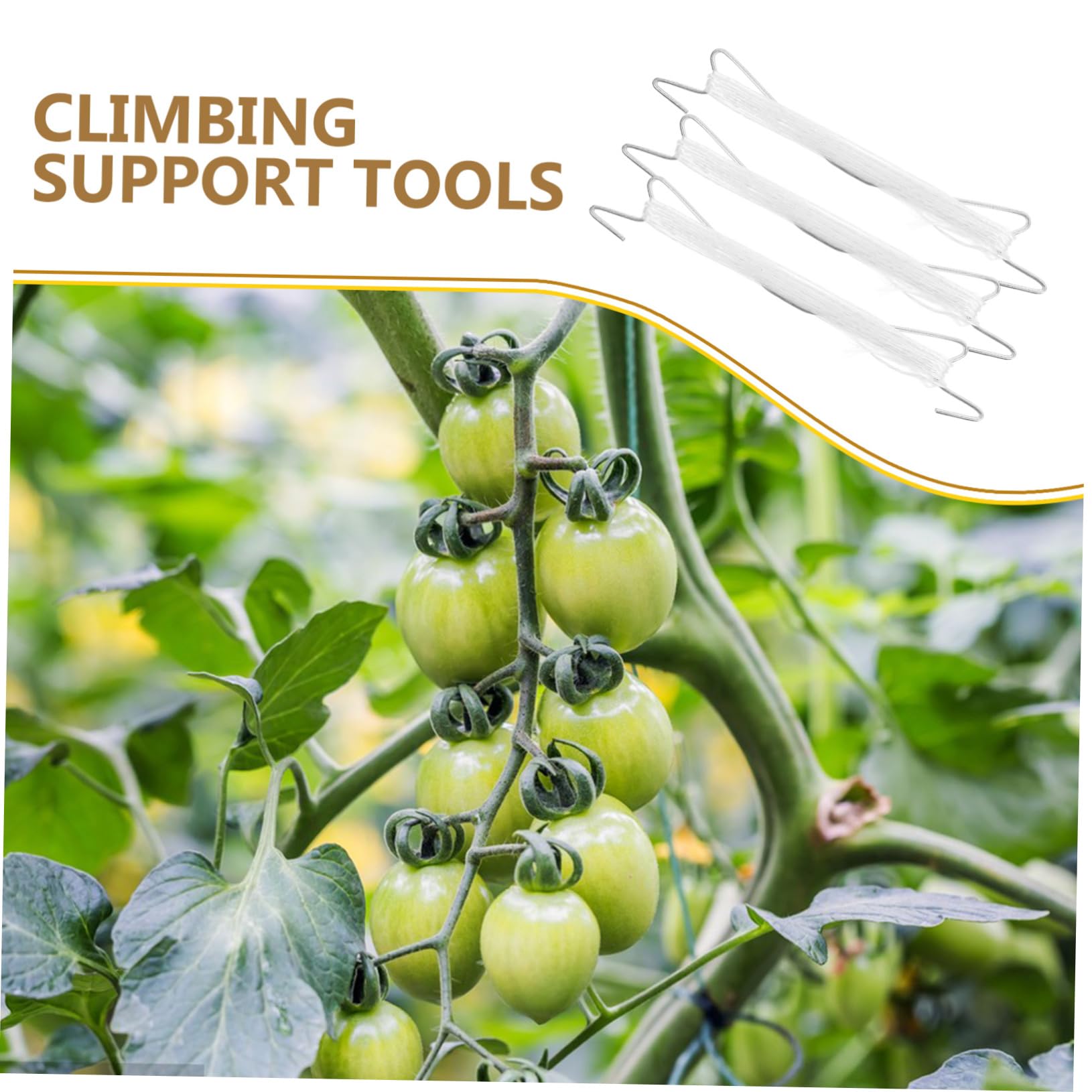BESPORTBLE 5sets Ganci di Supporto per Piante Rampicanti Clip per Pomodori e Ropes di Traction per Giardinaggio Esterno Strumenti di Sostenimento per Viti di Piante e Orticoltura