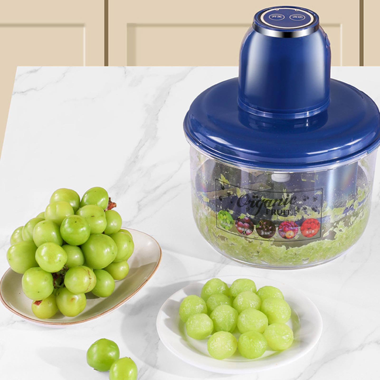 predolo Pela Verdure Elettrico, Sbuccia Uva, Pelapatate Automatico per Frutta Ricaricabile Tramite USB Portatile, Pela Patate E Verdure per Uva, Nespole E Piccoli Kumquat, Blu