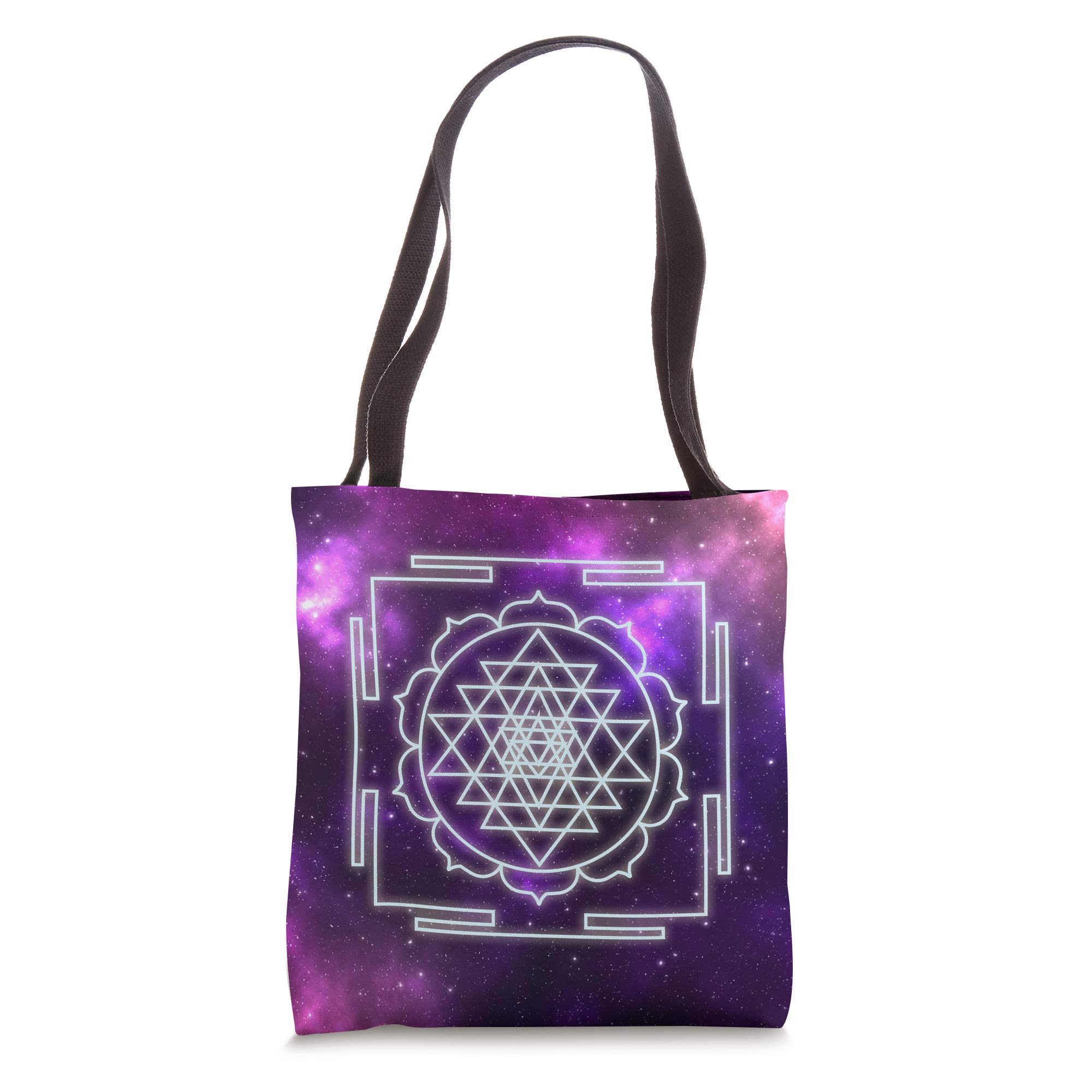 Sacred Geometry Art / Sri Yatra Space and Galaxy Tote Bag