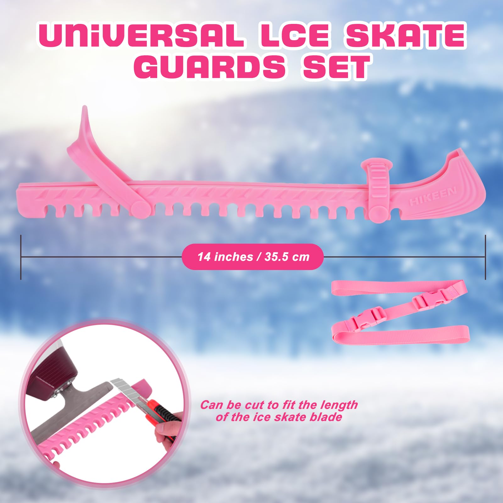 BOOSTEADY Protector de Patines de Hielo, Protector de Cuchilla Ajustable Protector de Cuchilla para Patines de Hockey sobre Hielo, Protectoras para Patines de Hielo