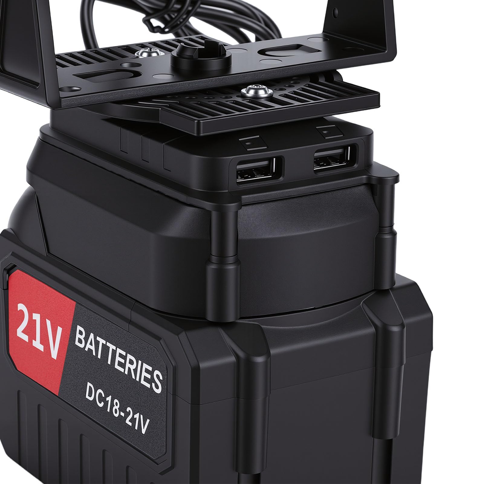 Sxhlseller Stufetta Portatile a Batteria con 2 Batterie Ricaricabili da 3,9 Ah, 2 Livelli di e Ventola Silenziosa da 30 DB per Campeggio, Tende, Uffici o Studi (Spina europea)