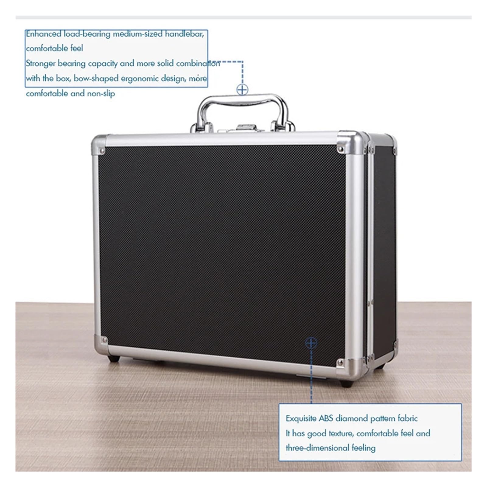 Cassetta Portautensili In Metallo Aluminum Tool Holder Box Case | Flight Briefcase With Passwords / Key Locked, Equipment Cosmetic Makeup Manicure Storage Case(Black password box)