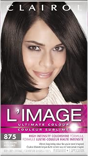 Clairol L'Image Permanent Hair Dye, 875 Dark Brown Hair Color, 1 Count