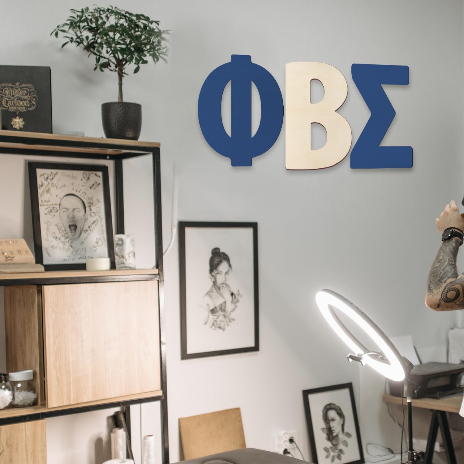 Large Wooden Greek Letters 12 inch, Wood Letter Γ Gamma Unfinished Wooden Alphabet Letters for Wall Decor Crafts DIY Painting for Sorority Fraternity Gifts Classroom Education Nursery Wall Art