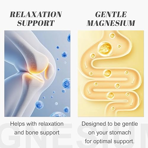 Miniatura 8 de Suplemento complejo de magnesio 12 en 1  Mezcla de glicinato de magnesio de alta absorción de 700 mg de glicinato, citrato, malato y taurato para