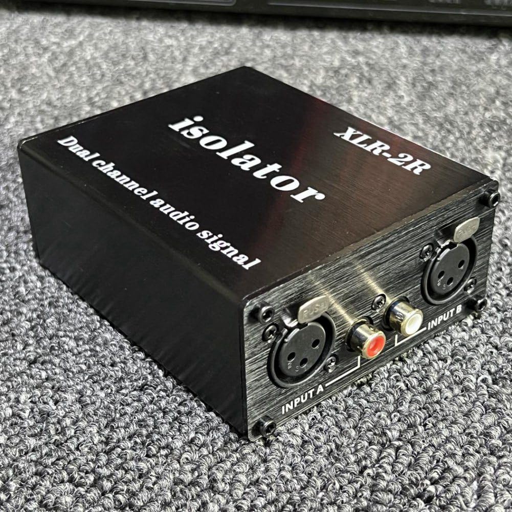 Aislador de Ruido de Audio XLR-2R XLR RCA para Eliminar el Aislador de Transformador Antiinterferencias de Sonido de Corriente de ComúN