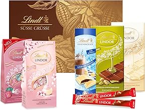 Lindt Schokolade Süsse Grüsse Sommerbox | Geschenkset 0,650 KG | Teilen und Verschenken | Mischung aus verschiedenen Klassikern | Schokoladengeschenk | Pralinengeschenk
