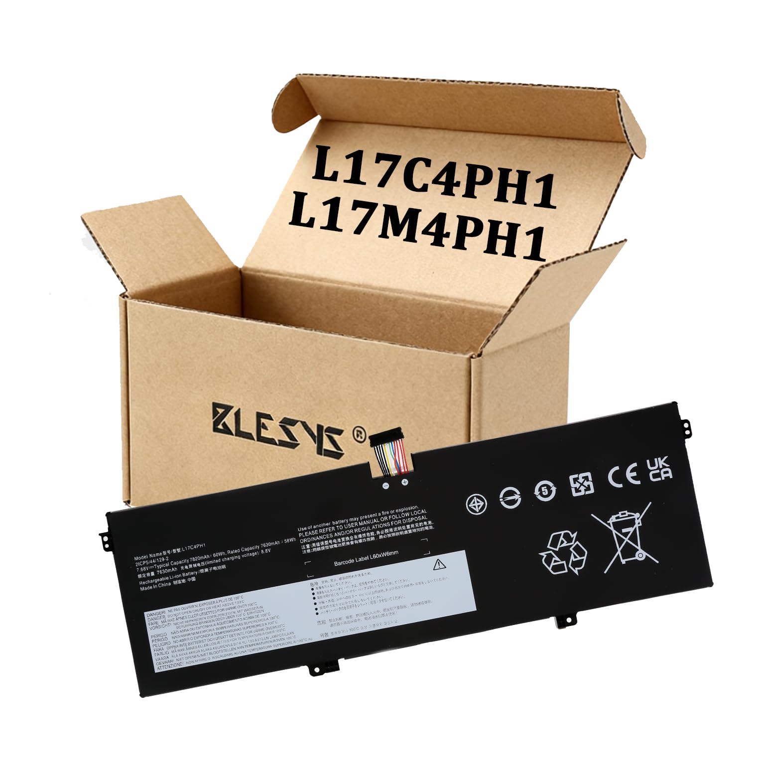 BLESYS Batería para Lenovo L17M4PH1 L17C4PH1