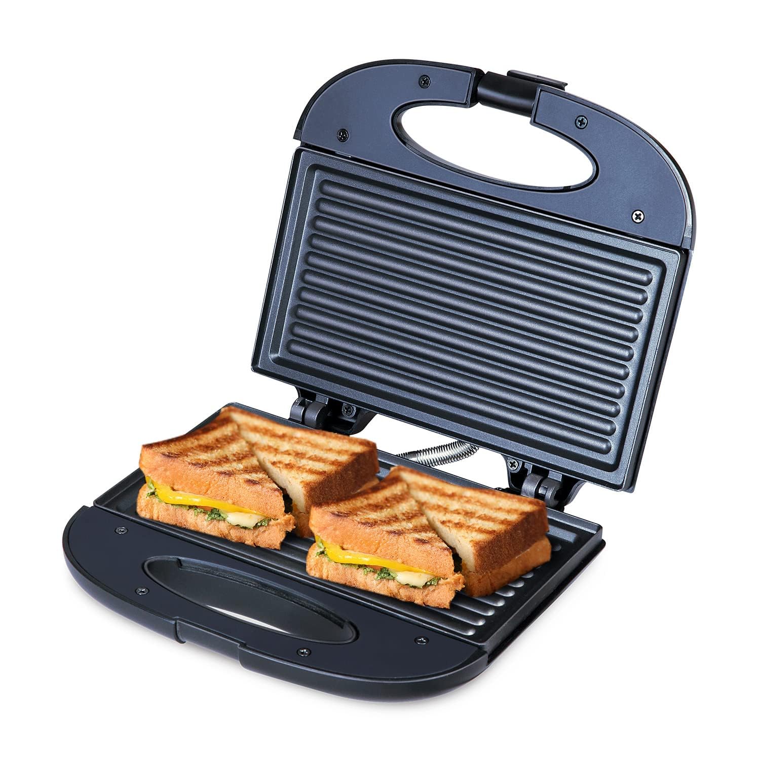 Bajaj New SWX 400 2-Slice Sandwich Grill Toaster | Non-Stick Coating Plates | Buckle Clip Handle | 2 Years Warranty 【Black】-image-17