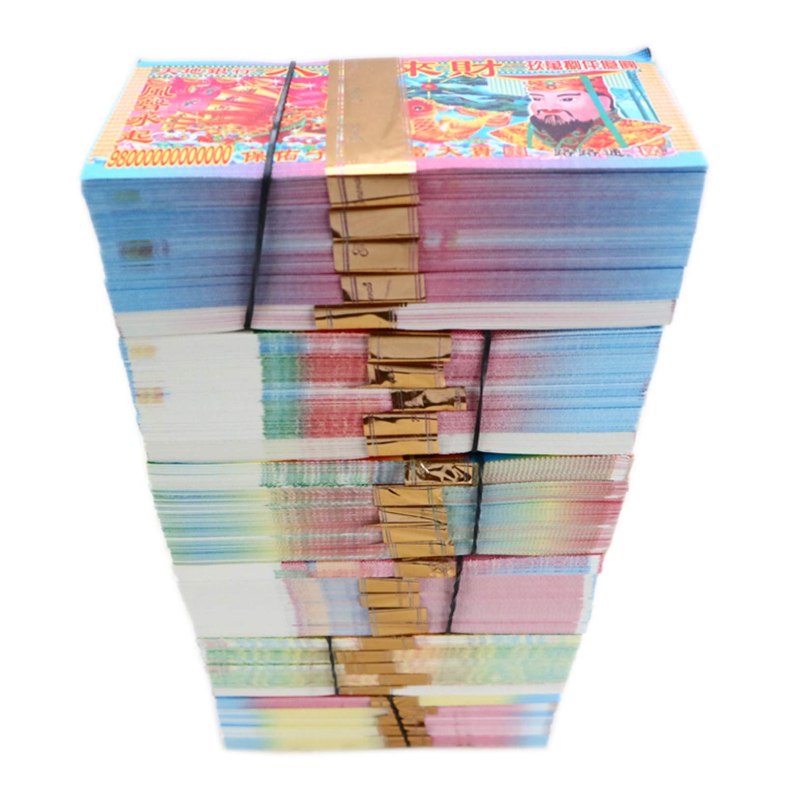 Waluta przodków, 1000 chińskich papierów kadzidlanych, banknoty piekielne, ofiary rytualne, wzmacnianie więzi z przodkami/wielokolorowe