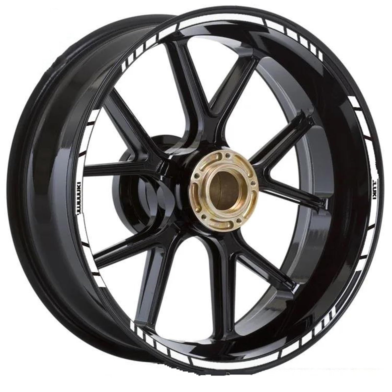 for Suzuki GSXR GSX-R1000 750 600 GSXS GSX-S1000 GSX1300R V-Strom SV1000 650 Wheel Reflective Motorbike Rim Sticker Decorative(Color10)