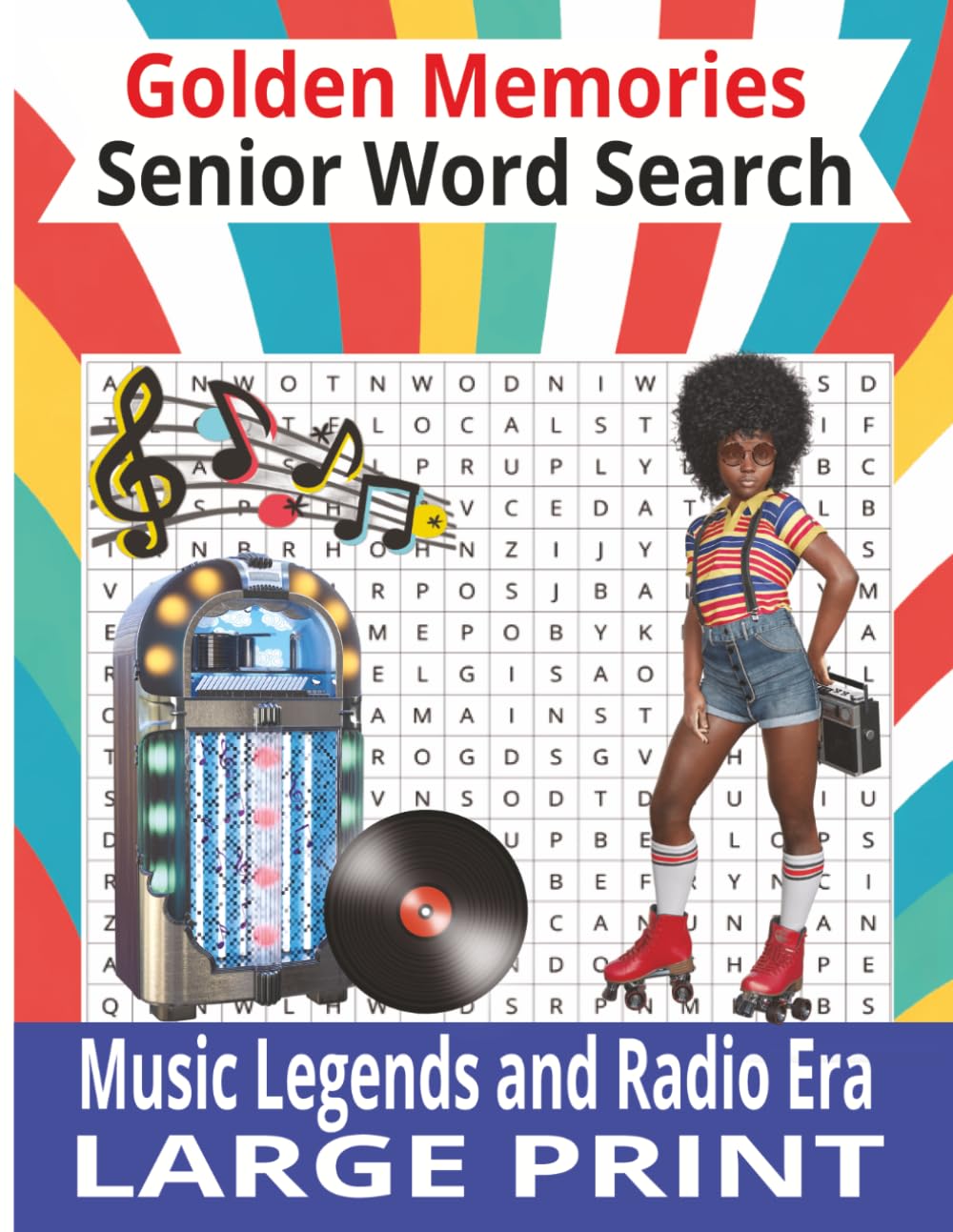 Senior Word Search Music Legends & Radio Era: Word searches with easy to read print for seniors about music legends, classic songs, old time radio, ... gift for vacations, holidays and free time