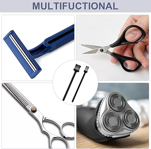 Miniatura 3 de HINZIC 24 piezas de cepillo de limpieza de afeitadora eléctrica cepillo de limpieza de doble cara recortadora de afeitadora limpiador de cepillo