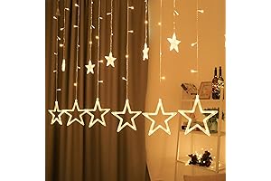12 Stars 138 LED Ramadan Star Lights Plug In - Warm and Inviting Home Decor