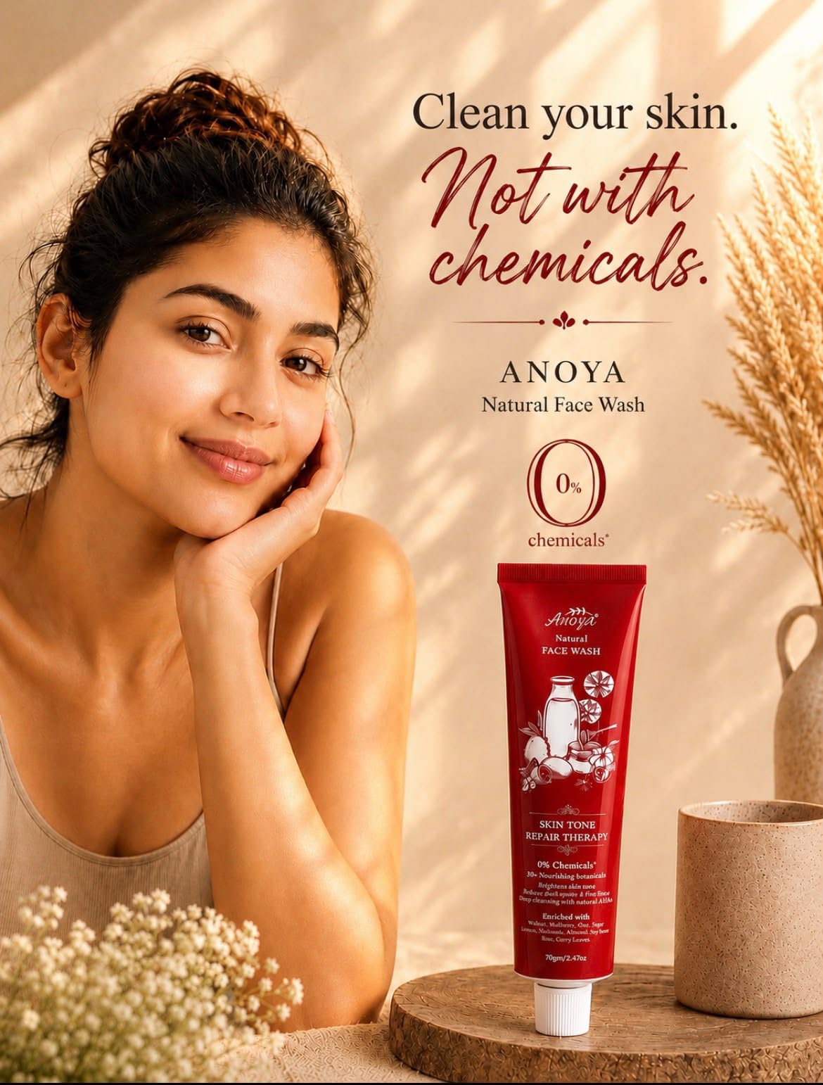 Anoya Skin Tone Repair Therapy Natural Face Wash - | 