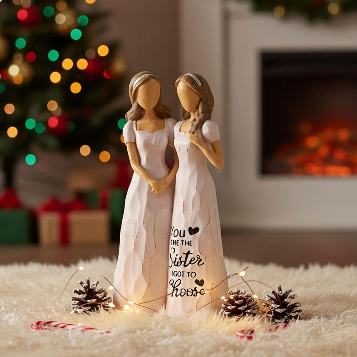 Best Friend Birthday Gifts for Women Sisters Gifts from Sister Friendship Gifts for Women Sister Bestie Girls BFF Sculpted Hand-Painted Figure Meaningful Gifts for Best Friend - Image 6