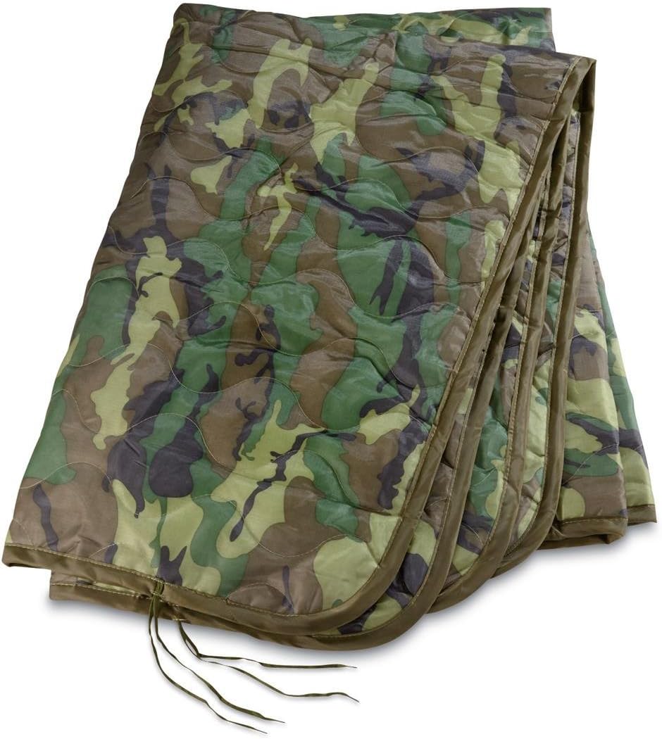 Military Style Poncho Liner Blanket - Woobie (Woodland Camo)