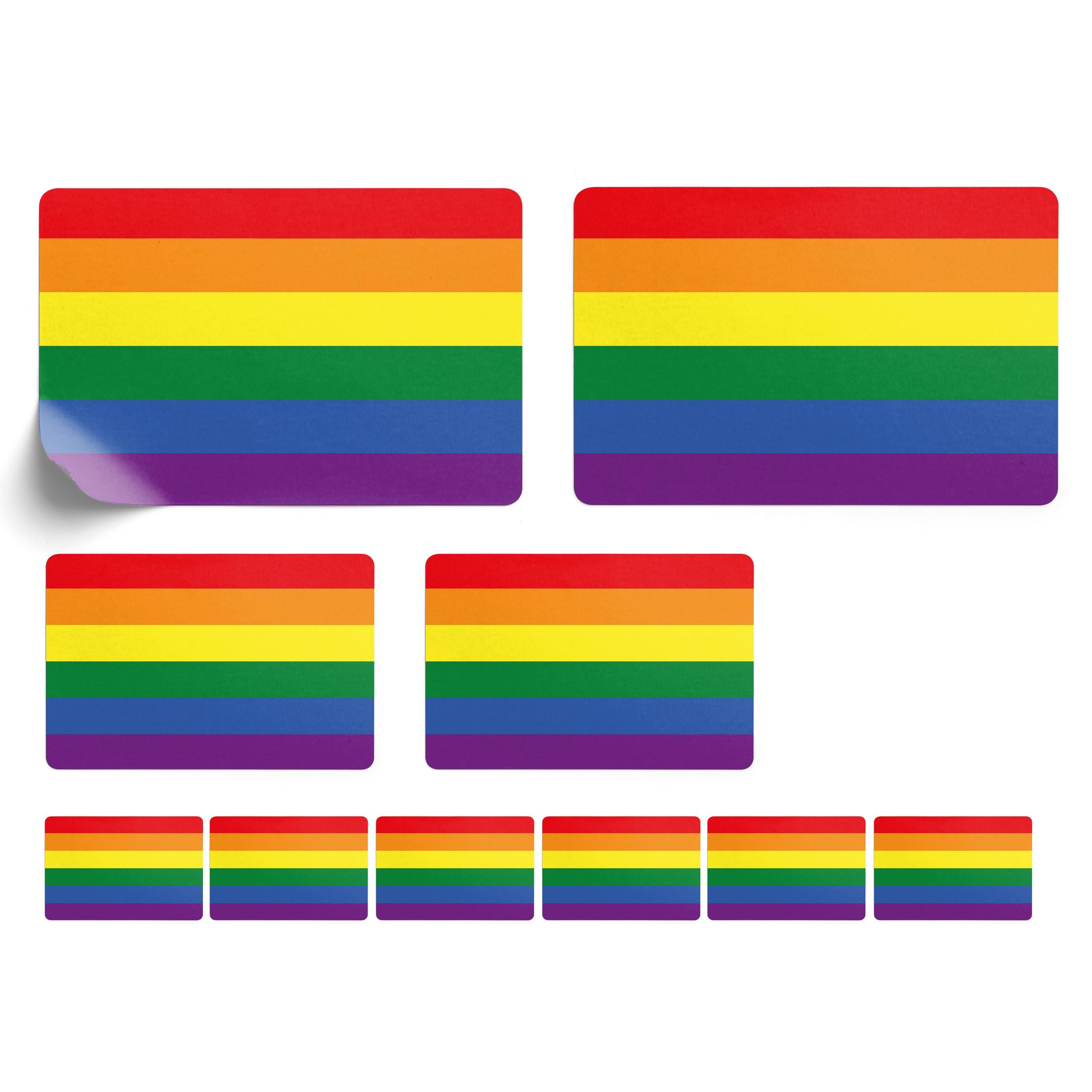 Pack of 10 Flag Stickers Rainbow LGBT Rainbow Car Sticker Pride