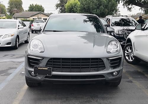 Miniatura 4 de iJDMTOY Kit de adaptador de soporte de montaje para placa de matrícula de parachoques delantero sin taladro, compatible con Porsche Mac 2014-2022,