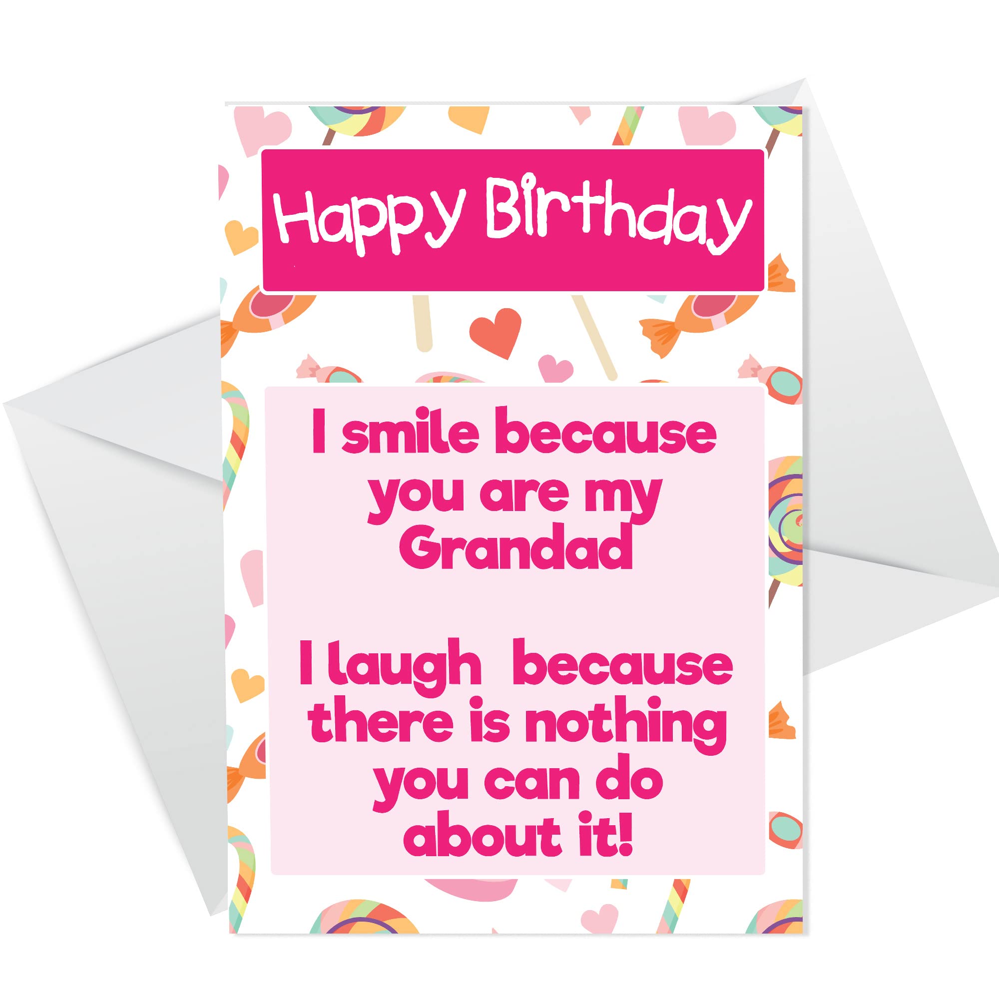 Funny GRANDAD Birthday Card Handmade Card For Him Grandparent Card