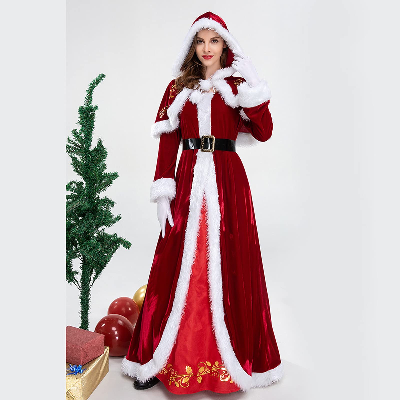 Robe Pull De Noël Pour Femme - Longue En Polaire Avec Motifs Festifs | Tenue Chaleureuse Pour Les Fêtes