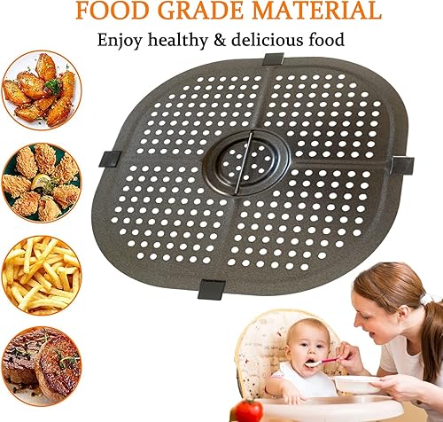 Miniatura 2 de Bandeja cuadrada para freidora de aire de 7 cuartos de galón para freidora de aire GAF798/GAF716/GAF778, revestimiento antiadherente de doble capa