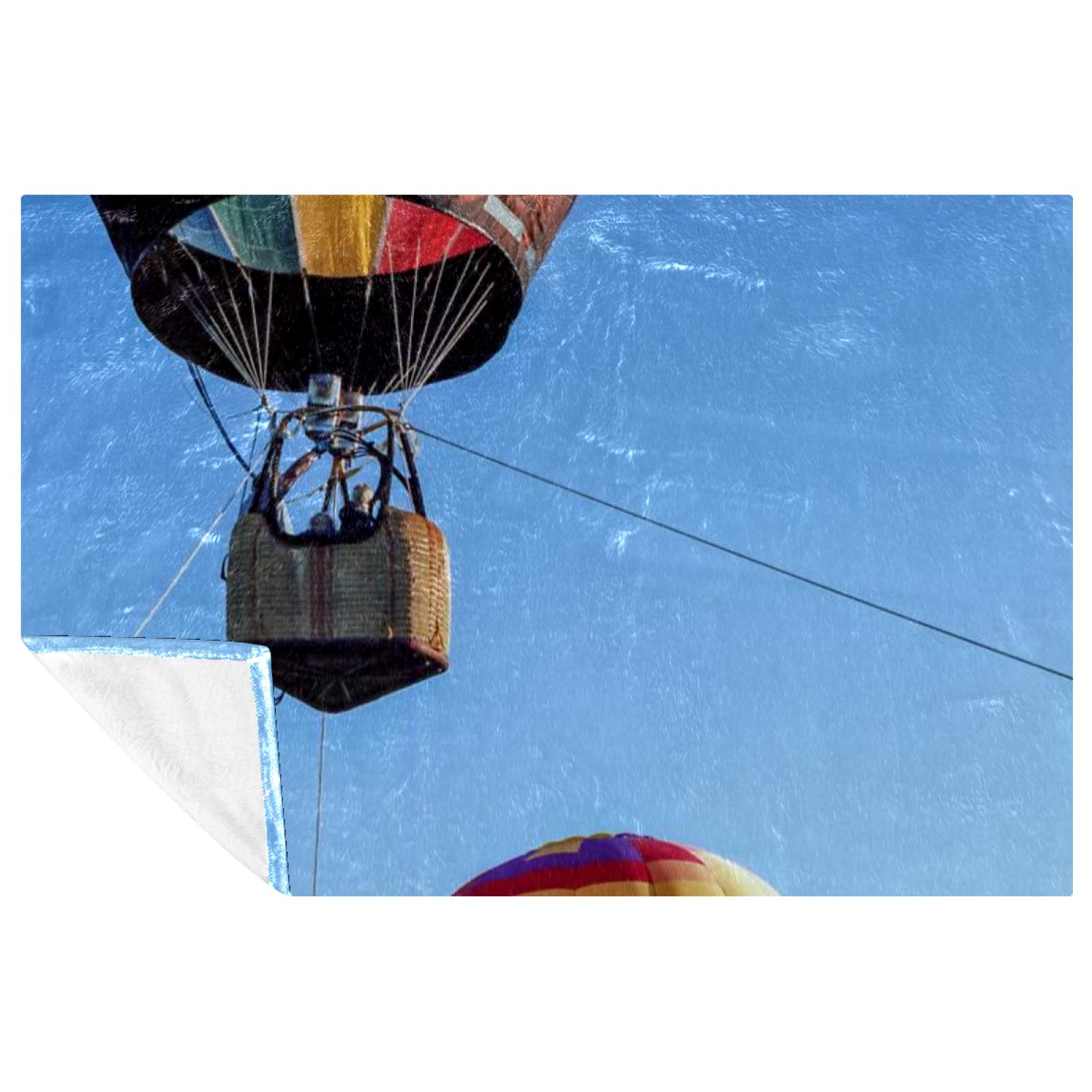 Couverture chaude montgolfière 150x100 cm pour lit et canapé