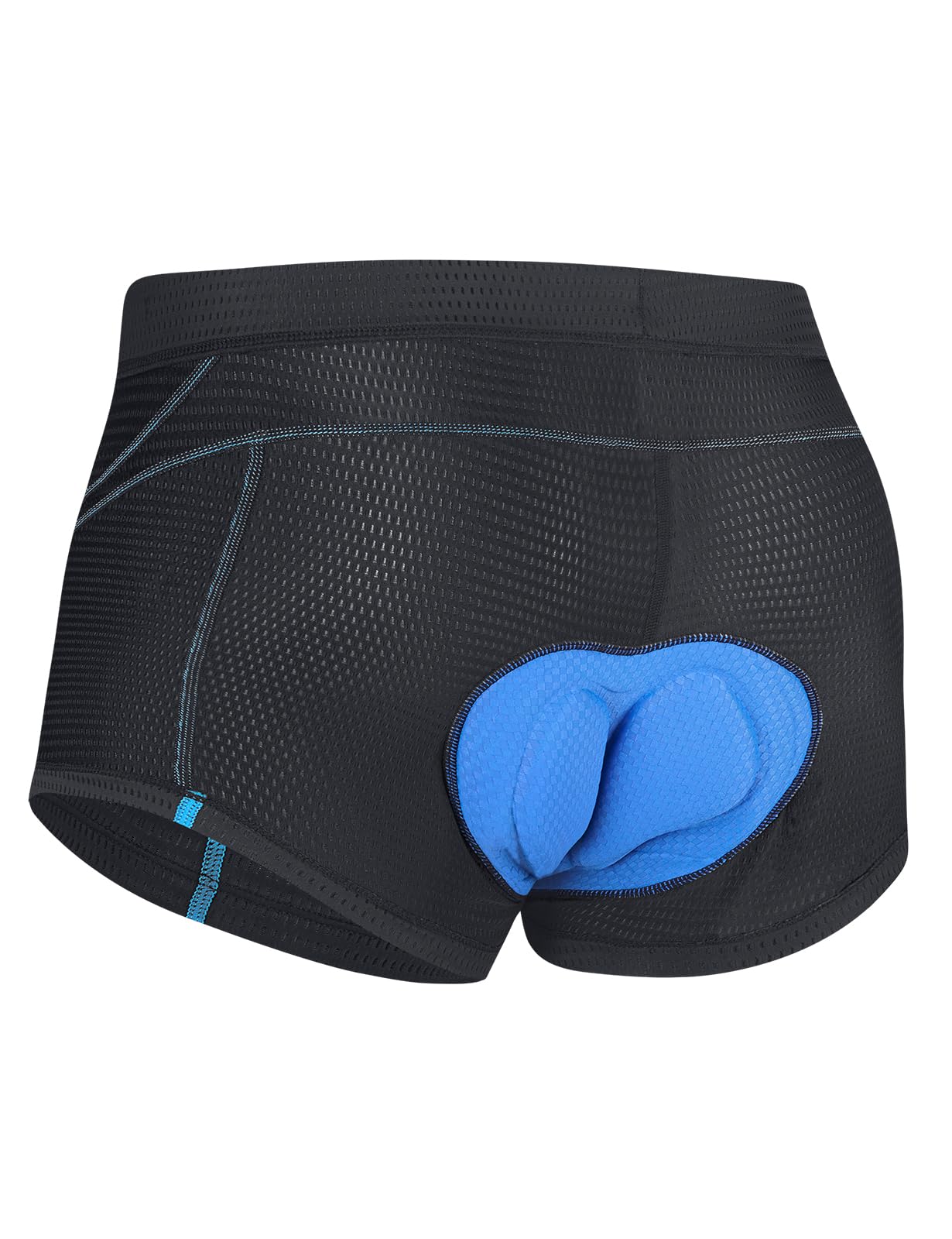 baleaf Herren Radfahren Unterwäsche Atmungsaktive Mesh Radhosen für Männer 4D Gel Polsterung Mountain Biking Fahrrad Liner Blau/Schwarz XXL