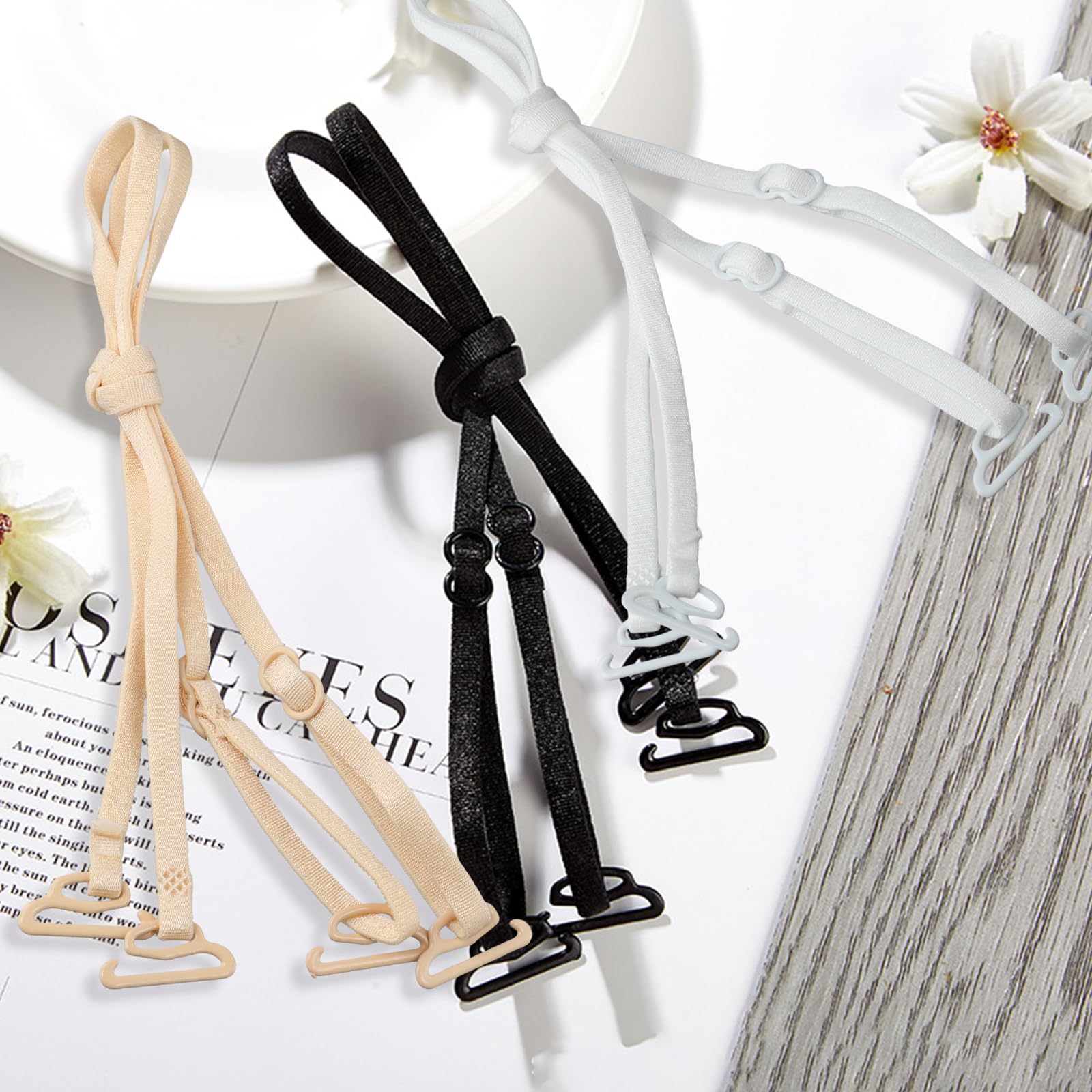 10 correas de sujetador, 6 sujetadores transparentes para mujer, 8 hebillas antideslizantes, diseño ajustable, adecuado para el uso diario, vestidos de novia, vestidos de noche, adecuados para