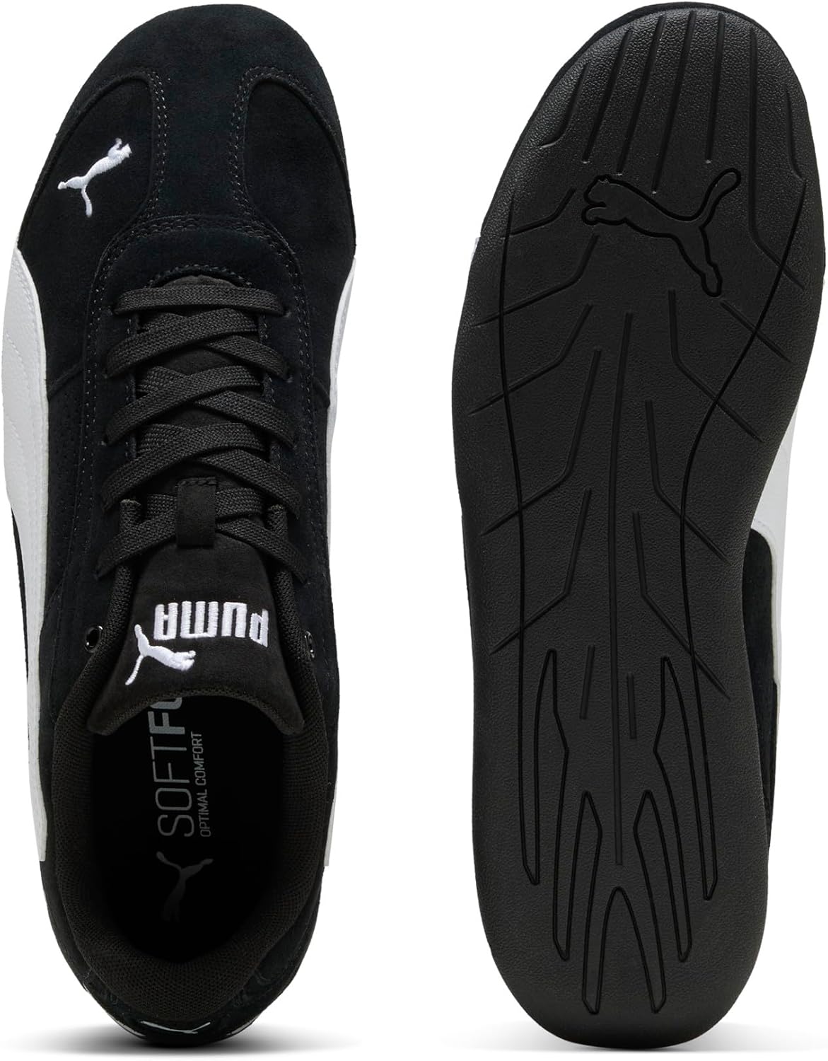 PUMA Mens Replicatch Suede Lace Up Sneakers Shoes Casual - Black