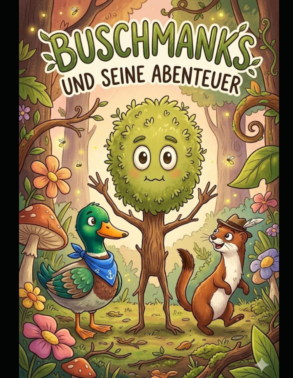 Buschmanks und seine Abenteuer: Die Geschichte zum Lesen und Ausmalen