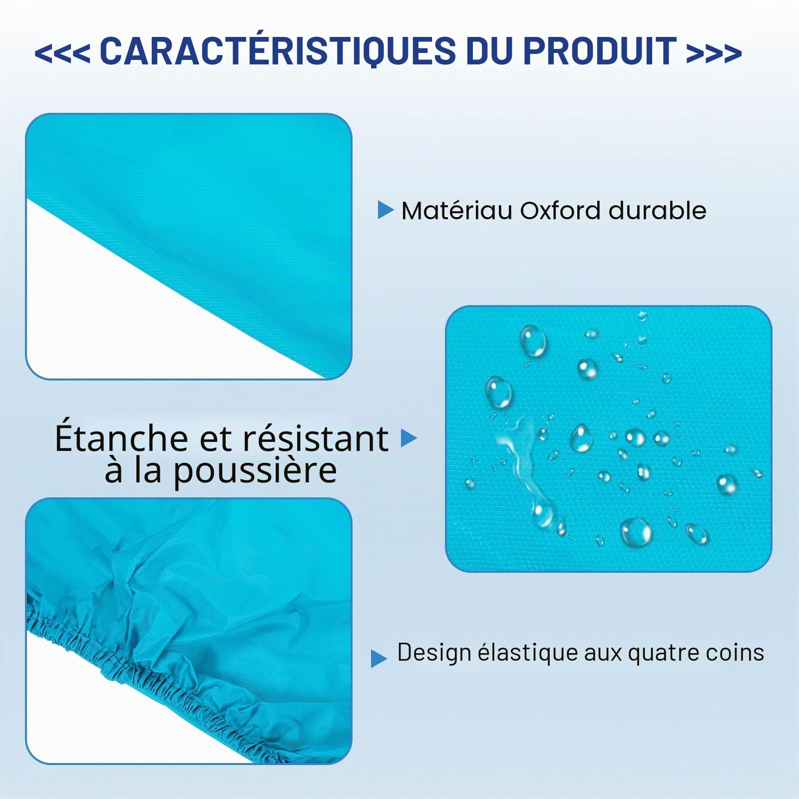 Housse de table de billard - 2,1 m - Oxford - Imperméable à la poussière - Pour protéger la table de billard - Extérieur et intérieur - Bleu