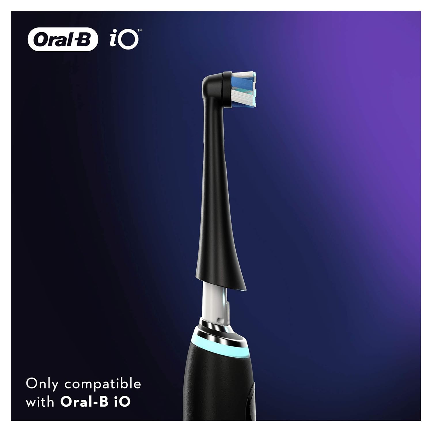 Cabeça de Escova Elétrica Oral-B iO Ultimate Clean, Cerdas Torcidas e Anguladas para Remoção Profunda de Placa, Pacote com 4 Unidades, Compatível para Correspondência, Preto - Imagem 6